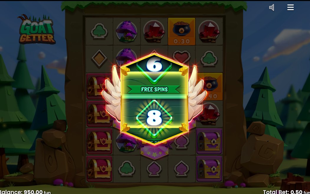 Free Spins där Goat-symboler fyller stegen på nivåmätaren